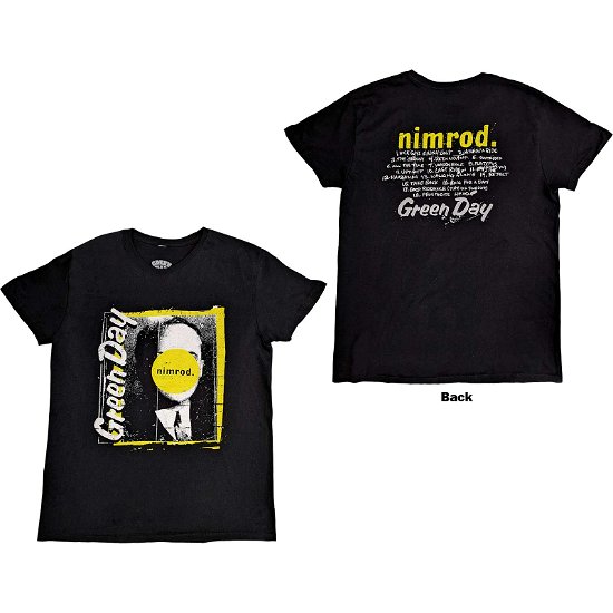 Green Day Unisex T-Shirt: Nimrod Tracklist (Back Print) - Green Day - Mercancía -  - 5056561065458 - 