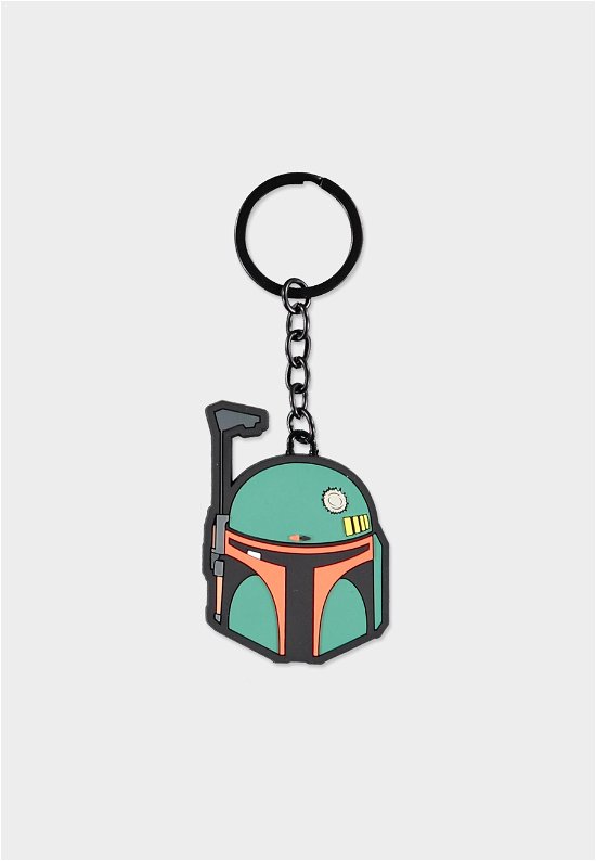 Cover for Star Wars: The Mandalorian · Boba Fett - Helmet Rubber Keychain Metal Multicolor (Portachiavi) (MERCH)