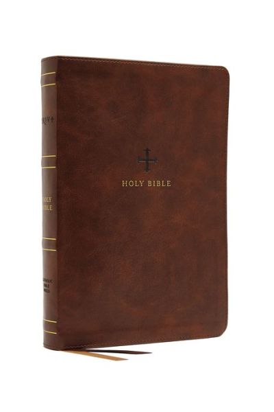 Cover for Catholic Bible Press · NRSV Large Print Standard Catholic Bible, Brown Leathersoft (Comfort Print, Holy Bible, Complete Catholic Bible, NRSV CE): Holy Bible (Leather Book) [Large type / large print edition] (2020)