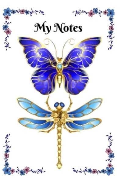 Blue and Gold Butterfly and Dragonfly Notebook - Inc. Blurb - Kirjat - Blurb, Inc. - 9781006002458 - perjantai 26. huhtikuuta 2024