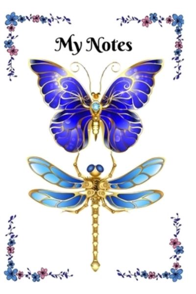 Cover for Inc. Blurb · Blue and Gold Butterfly and Dragonfly Notebook (Paperback Bog) (2024)