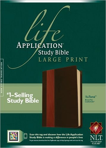 Cover for Tyndale House Publishers · Life Application Study Bible-nlt-large Print (Lederbuch) [Large Print edition] [Tan/Brown Imitation] (2012)