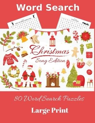 Wordsmith Publishing · Word Search Christmas Song Edition: 80 Word Search Puzzles, Large Print (Taschenbuch) [Large type / large print edition] (2020)