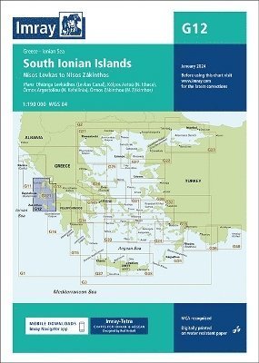 Cover for Imray · G12 South Ionian Islands: Nisos Levkas to Nisos Zakinthos - G Charts 12 (Landkarten) [New edition] (2024)