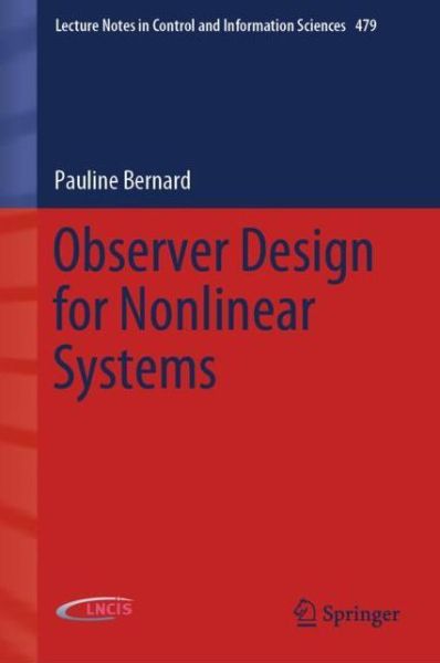 Cover for Bernard · Observer Design for Nonlinear Systems (Book) [1st ed. 2019 edition] (2019)