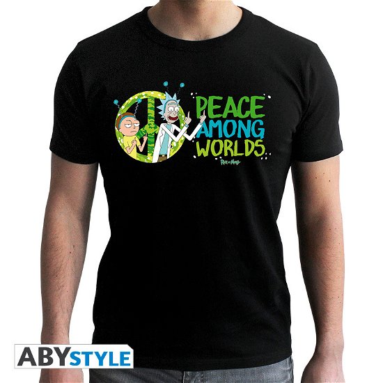 RICK AND MORTY - Tshirt Peace Among Worlds man S - T-Shirt Männer - Produtos - ABYstyle - 3665361048459 - 7 de fevereiro de 2019