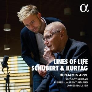 Cover for Benjamin Appl / Gyorgy Kurtag / Pierre-laurent Aimard / James Baillieu · Lines Of Life: Schubert &amp; Kurtag (CD) (2025)