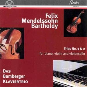 Piano Trios 1 & 2 - Mendelssohn / Bamberg Piano - Musiikki - THOR - 4003913123459 - lauantai 30. syyskuuta 2000