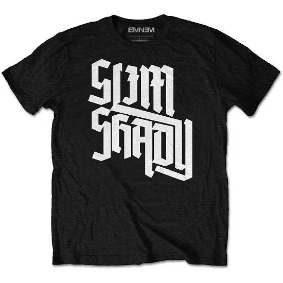 Cover for Eminem · Eminem Unisex T-Shirt: Shady Slant (T-shirt) [size L] [Black - Unisex edition]
