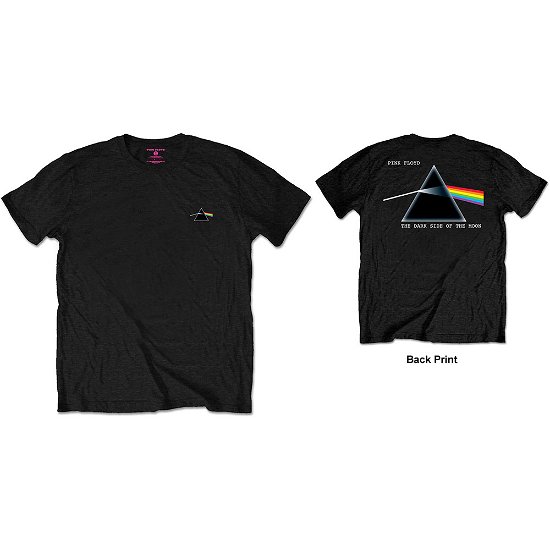 Pink Floyd Unisex T-Shirt: Dark Side of the Moon Prism (Back Print / Retail Pack) - Pink Floyd - Fanituote -  - 5056170679459 - 