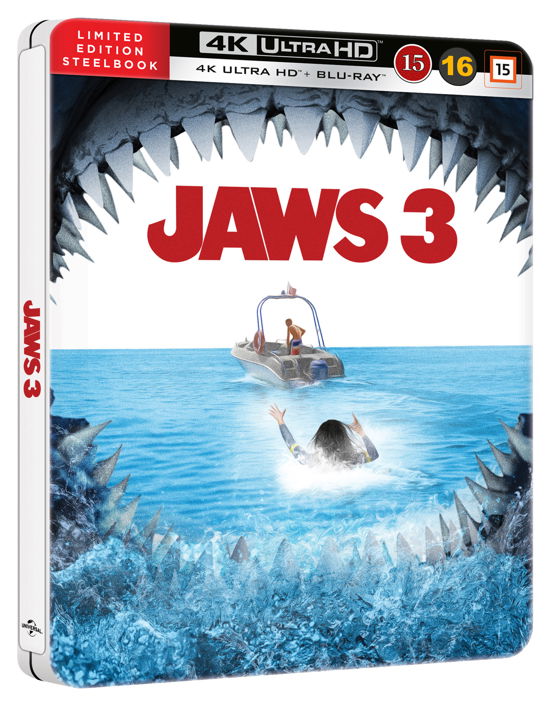 Cover for Jaws 3 (4K UHD + Blu-ray) [Limited Steelbook edition] (2024)