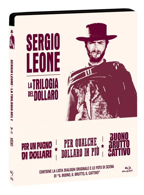 Cover for Sergio Leone · La Trilogia Del Dollaro (3 Blu-Ray+Booklet) (Steelbook) (Blu-Ray) (2022)