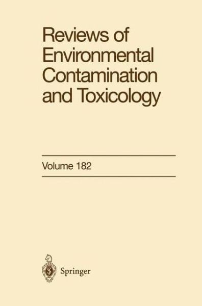 Cover for George W Ware · Reviews of Environmental Contamination and Toxicology - Reviews of Environmental Contamination and Toxicology (Hardcover Book) [2004 edition] (2004)