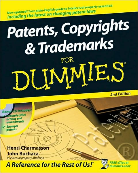 Cover for Henri J. A. Charmasson · Patents, Copyrights and Trademarks For Dummies (Book) (2008)