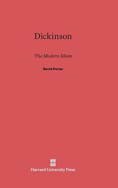 Cover for David Porter · Dickinson (Hardcover Book) (1981)