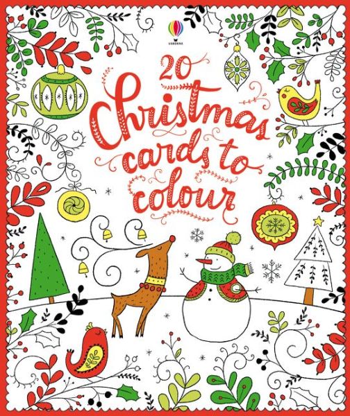 20 Christmas Cards to Colour - Robson - Książki - Usborne Publishing Ltd - 9781409598459 - 1 października 2015