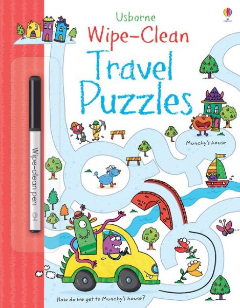 Wipe-clean Travel Puzzles - Wipe-Clean - Jane Bingham - Kirjat - Usborne Publishing Ltd - 9781474921459 - torstai 13. kesäkuuta 2019