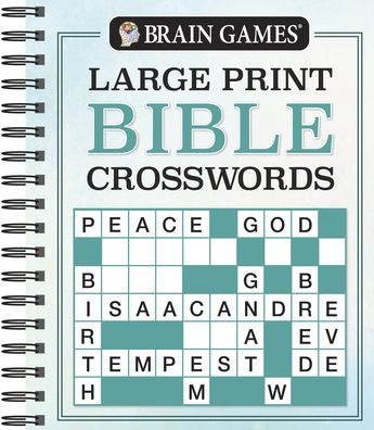 Cover for Publications International Ltd · Brain Games - Large Print Bible Crosswords (Spiralbuch) (2019)