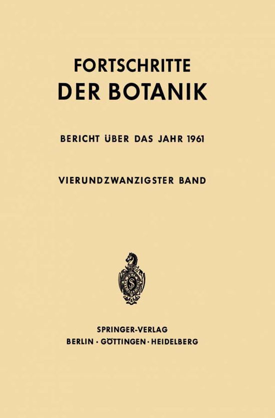 Cover for Erwin Bunning · Fortschritte Der Botanik - Progress in Botany (Paperback Bog) [Softcover Reprint of the Original 1st 1962 edition] (2012)