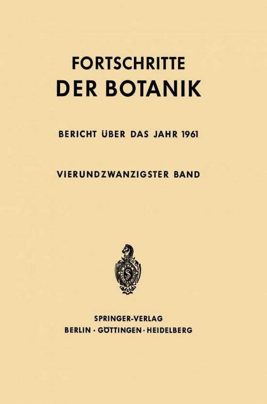 Fortschritte Der Botanik - Progress in Botany - Erwin Bunning - Bøger - Springer-Verlag Berlin and Heidelberg Gm - 9783642948459 - 13. april 2012