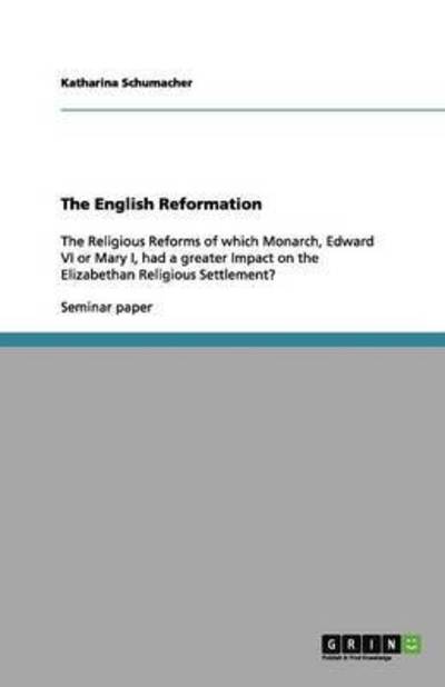 Cover for Schumacher · The English Reformation (Buch) (2012)