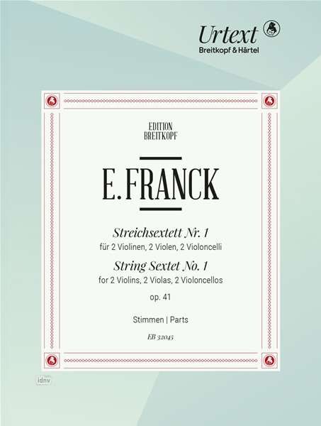 Cover for Franck · Streichsextett Nr. 1 op. 41 (Bog)