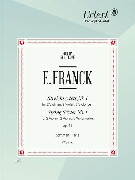 Cover for Franck · Streichsextett Nr. 1 op. 41 (Book)