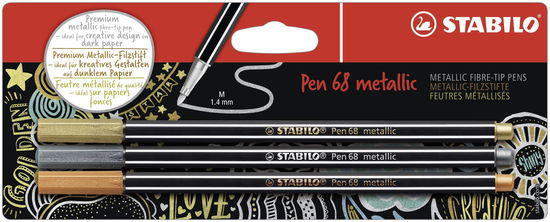 Cover for Stabilo · Stabilo - Stabilo Pen 68 Metallic Gold Silver And Copper Pk3 (PS4)