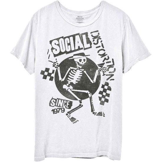 Cover for Social Distortion · Social Distortion Unisex T-Shirt: Speakeasy Checkerboard (T-shirt) [size S] [White - Unisex edition]