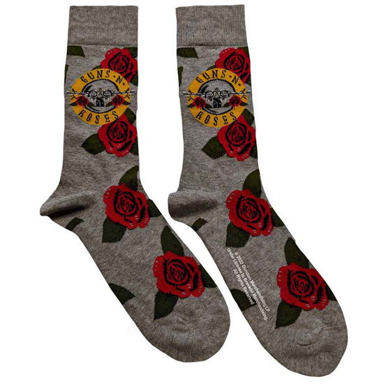 Guns N' Roses Unisex Ankle Socks: Bullet Roses (UK Size 7 - 11) - Guns N Roses - Merchandise -  - 5056561044460 - 