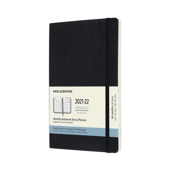Cover for Moleskine · Moleskine 2022 18-Month Monthly Large Softcover Notebook: Black (Paperback Book) (2021)
