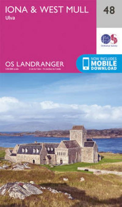 Cover for Ordnance Survey · Iona &amp; West Mull, Ulva - OS Landranger Map (Kartor) [February 2016 edition] (2016)