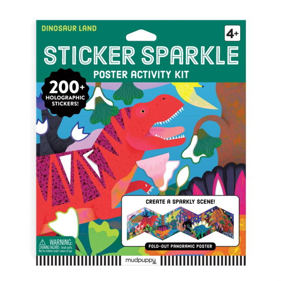 Dinosaur Land Sticker Sparkle Poster Activity Kit - Mudpuppy - Kirjat - Galison - 9780735384460 - torstai 13. maaliskuuta 2025