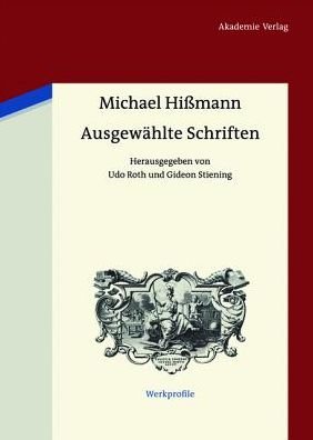 Cover for Hißmann · Ausgewählte Schriften (Book) (2012)