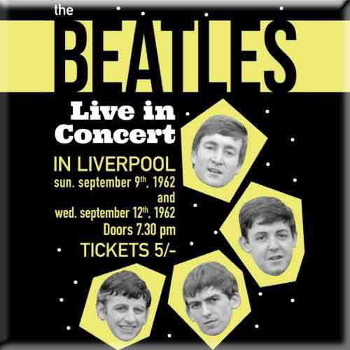 The Beatles Fridge Magnet: Live in Concert - The Beatles - Produtos - Apple Corps - Accessories - 5055295332461 -