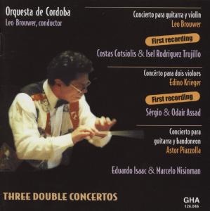 3 Double Concertos for Guitar - Brouwer / Krieger / Cotsiolis / Assad / Isaac - Musik - GHA - 5411707260461 - 26. juni 2001