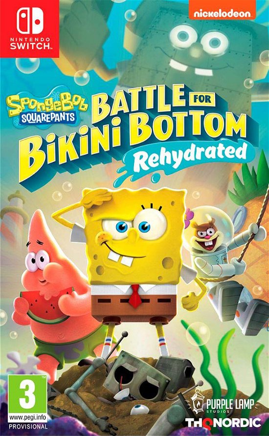 Cover for Switch · Spongebob SquarePants Battle for Bikini Bottom  Rehydrated Switch (PC) (2020)