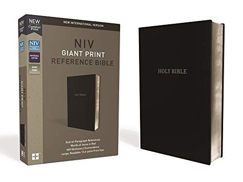 Cover for Zondervan · NIV, Reference Bible, Giant Print, Leather-Look, Black, Red Letter Edition, Indexed, Comfort Print (Imitation Leather Bo) (2018)