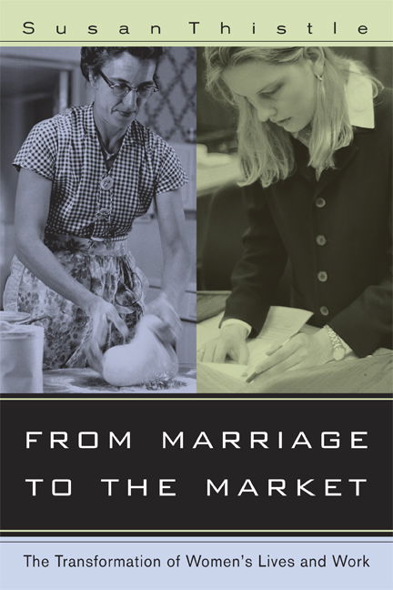 Cover for Susan Thistle · From Marriage to the Market: The Transformation of Women's Lives and Work (Paperback Book) (2006)