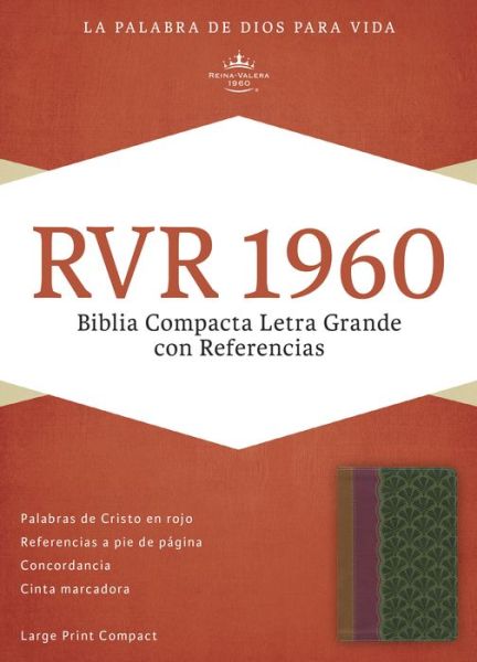 Cover for B&amp;h Espanol Editorial · Biblia Compacta Letra Grande Con Referencias-rvr 1960 (Lederbuch) [Brown/Plum/Jade Imitation] (2015)