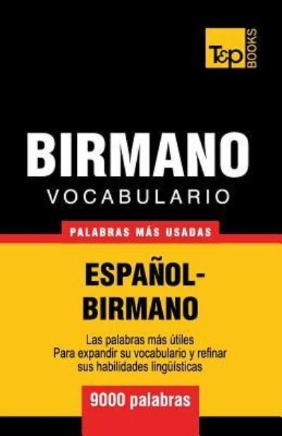 Cover for Andrey Taranov · Vocabulario Espanol-Birmano - 9000 palabras mas usadas (Paperback Bog) (2019)