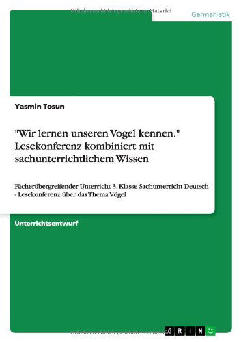Cover for Tosun · &quot;Wir lernen unseren Vogel kennen. (Book) [German edition] (2014)