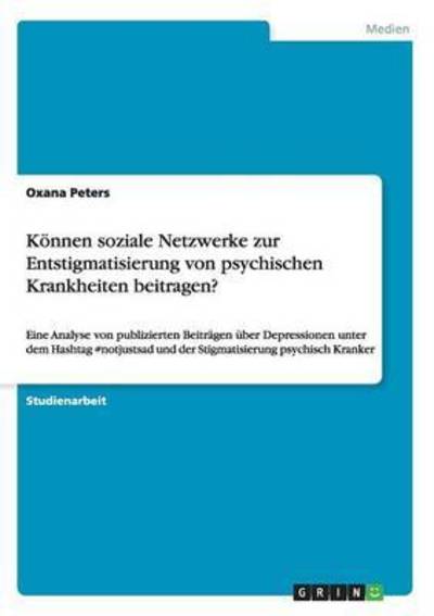 Cover for Peters · Können soziale Netzwerke zur Ent (Book) (2016)