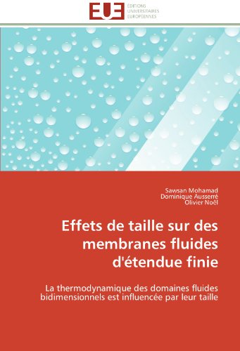 Cover for Olivier Noël · Effets De Taille Sur Des Membranes Fluides D'étendue Finie: La Thermodynamique Des Domaines Fluides Bidimensionnels Est Influencée Par Leur Taille (Paperback Book) [French edition] (2018)