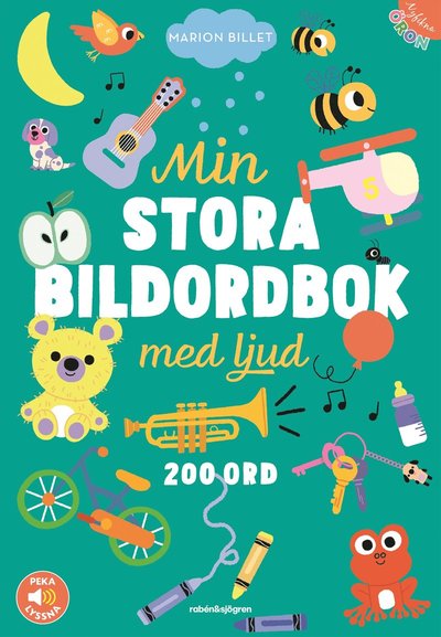 Nyfikna öron - Min stora bildordbok med ljud (Kartongbok) (2024)