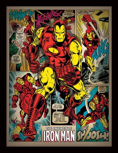 IRON MAN - Retro - Collector Print 30x40cm - Iron Man - Merchandise - Pyramid Posters - 5050574891462 - 