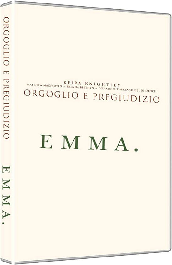 Cover for Brenda Blethyn,judi Dench,tom Hollander,keira Knightley,matthew Macfadyen,jena Malone,dario Marianel · Emma / Orgoglio E Pregiudizio (DVD) (2020)