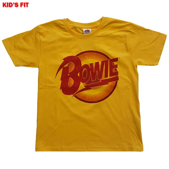 Cover for David Bowie · David Bowie Kids T-Shirt: Diamond Dogs Logo (Yellow) (13-14 Years) (T-shirt) [size 13-14yrs] [Yellow - Kids edition] (2024)