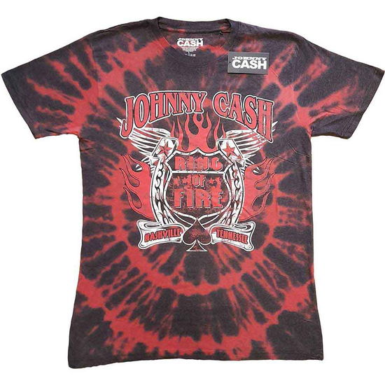 Cover for Johnny Cash · Johnny Cash Unisex T-Shirt: Ring of Fire (Red) (Wash Collection) (T-shirt) [size S] (2021)