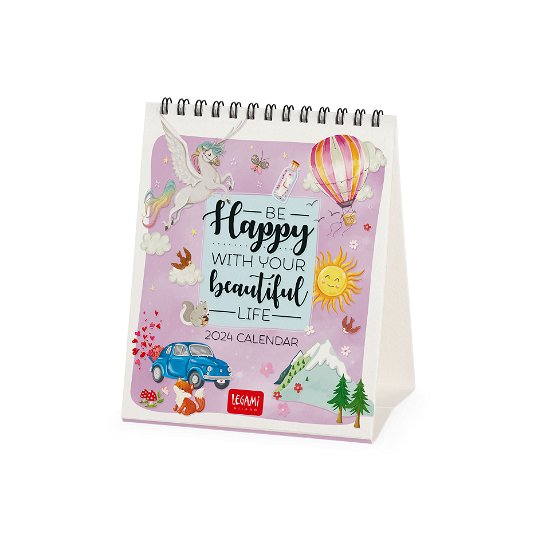 Cover for Legami · Desk Calendars - 2024 Desk Calendar - Live Happy - 12x14.5 - Aphorisms (Pocketbok) (2023)